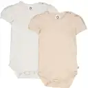 Set de 2 body-uri Cozy Me Puff cu mânecă scurtă pentru bebeluși în nuanțele balsam rose și balsam crem