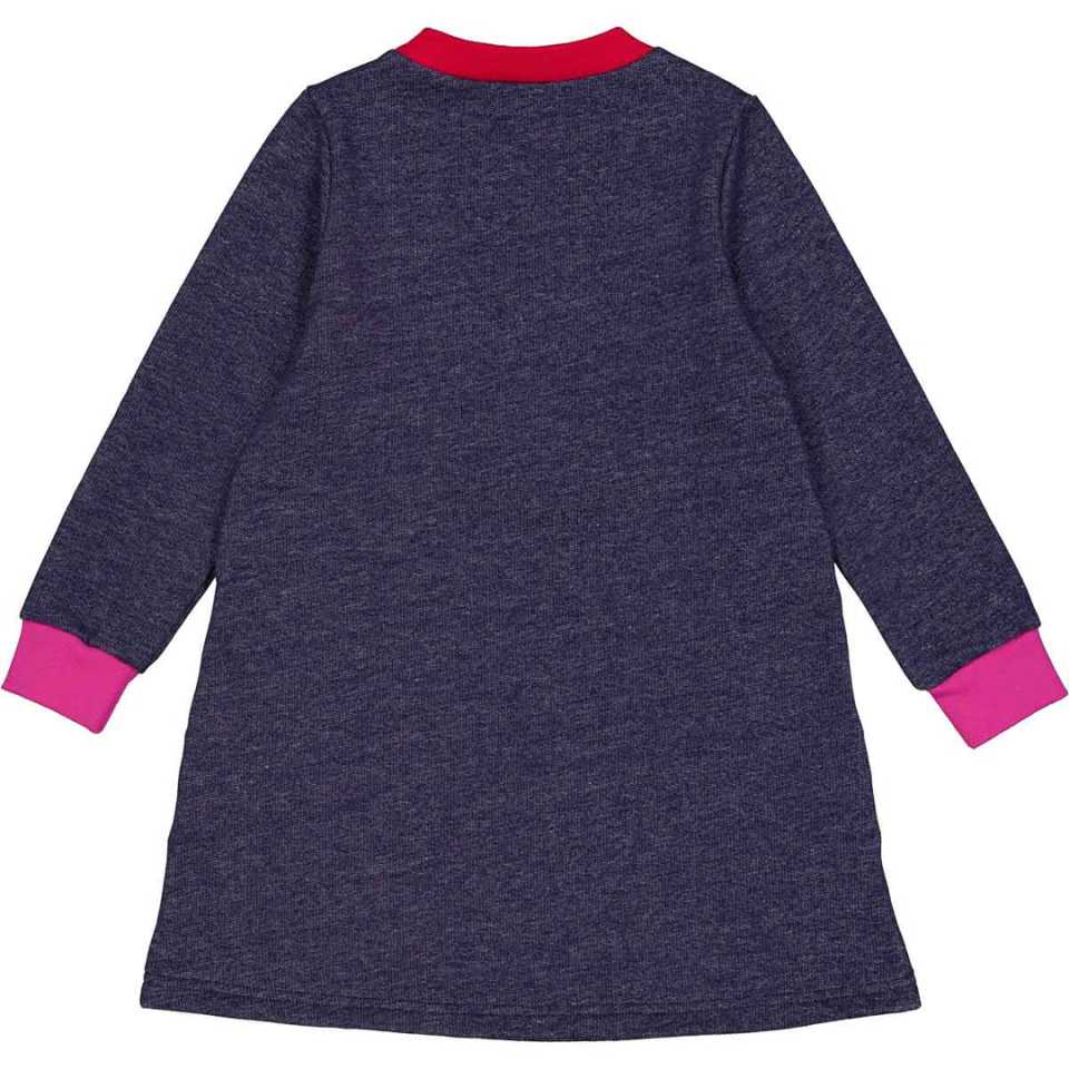 Rochie Heart cu mânecă lungă pentru copii în nuanța denim navy