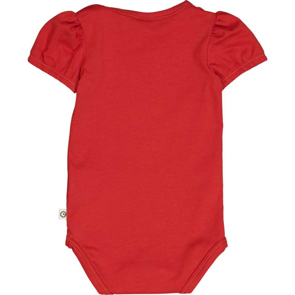 Body Cozy Me Puff roșu cu mânecă scurtă pentru bebeluși