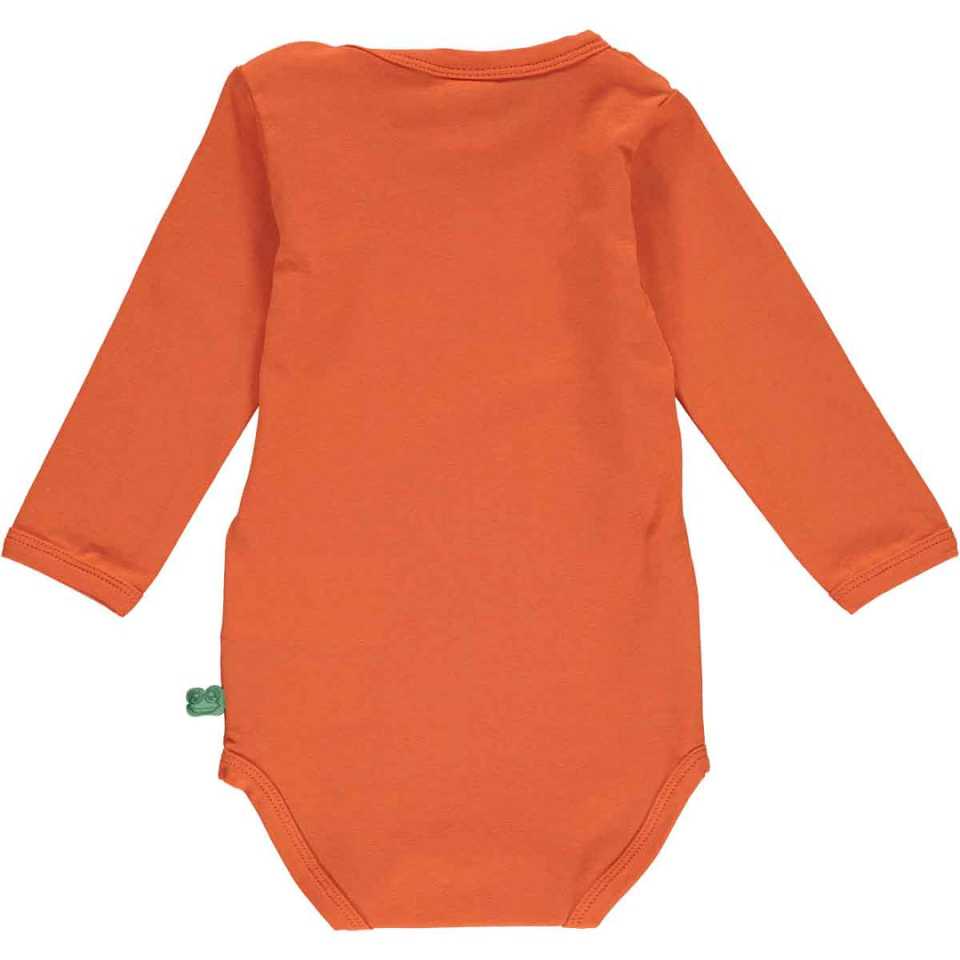 Body Alfa cu mânecă lungă pentru copii în nuanța mandarin