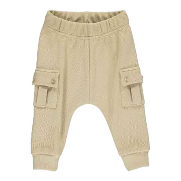 Pantaloni Cargo Interlock pentru bebeluși în nuanța rye