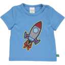 Tricou albastru Hello Space cu mânecă scurtă pentru bebeluși