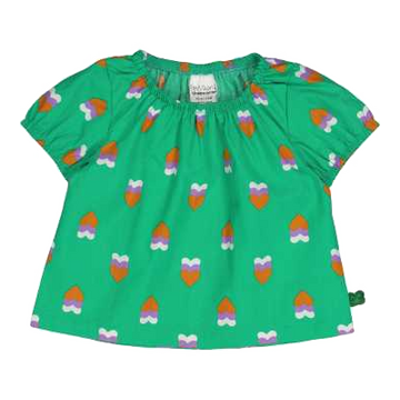 Tricou din poplin cu mânecă scurtă pentru bebeluși