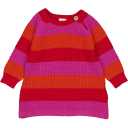 Rochie tricotată cu dungi și mânecă lungă pentru bebeluși