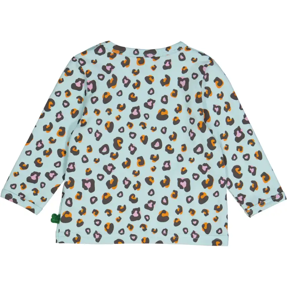 Tricou Leo cu mânecă lungă pentru copii în nuanța aqua