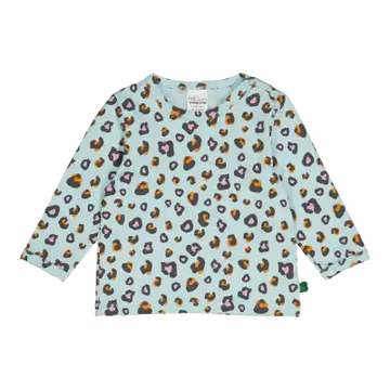 Tricou Leo cu mânecă lungă pentru copii în nuanța aqua
