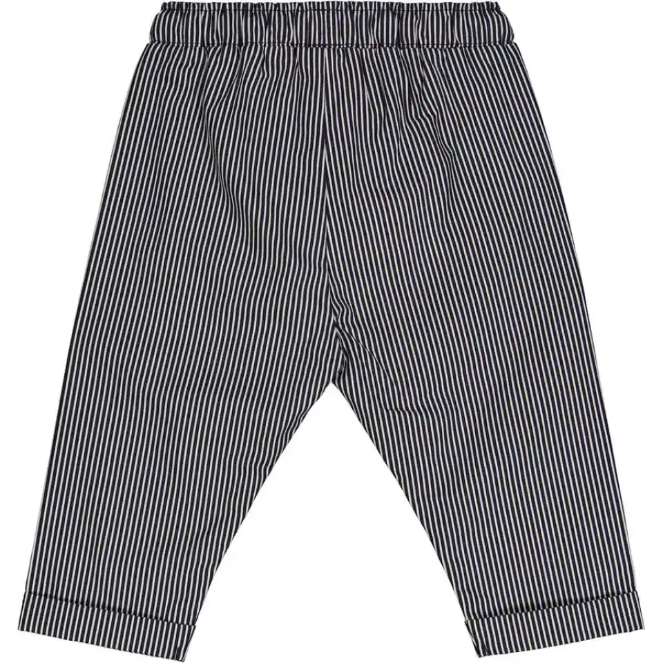 Pantaloni crem cu dungi, din poplin, pentru copii
