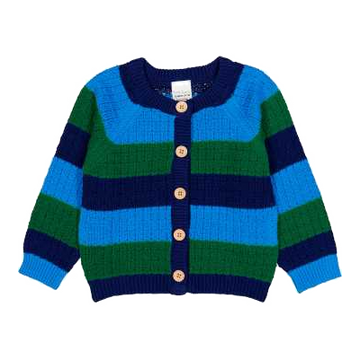 Cardigan tricotat, cu dungi pentru copii