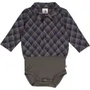 Cămașă gri deschis Jaquard, cu mânecă lungă, pentru copii