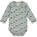Body cu imprimeu caravană cu mânecă lungă, verde deschis