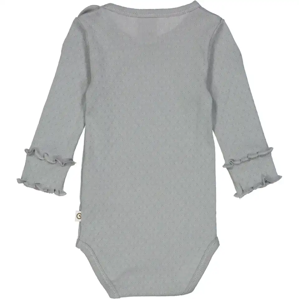 Body Pointelle cu mânecă lungă – jasmin blue