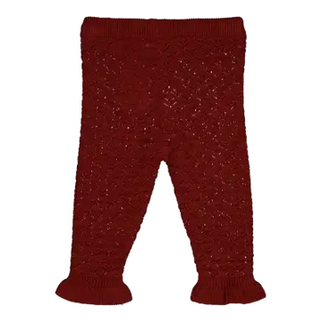 Pantaloni tricotați, roșu cărămiziu