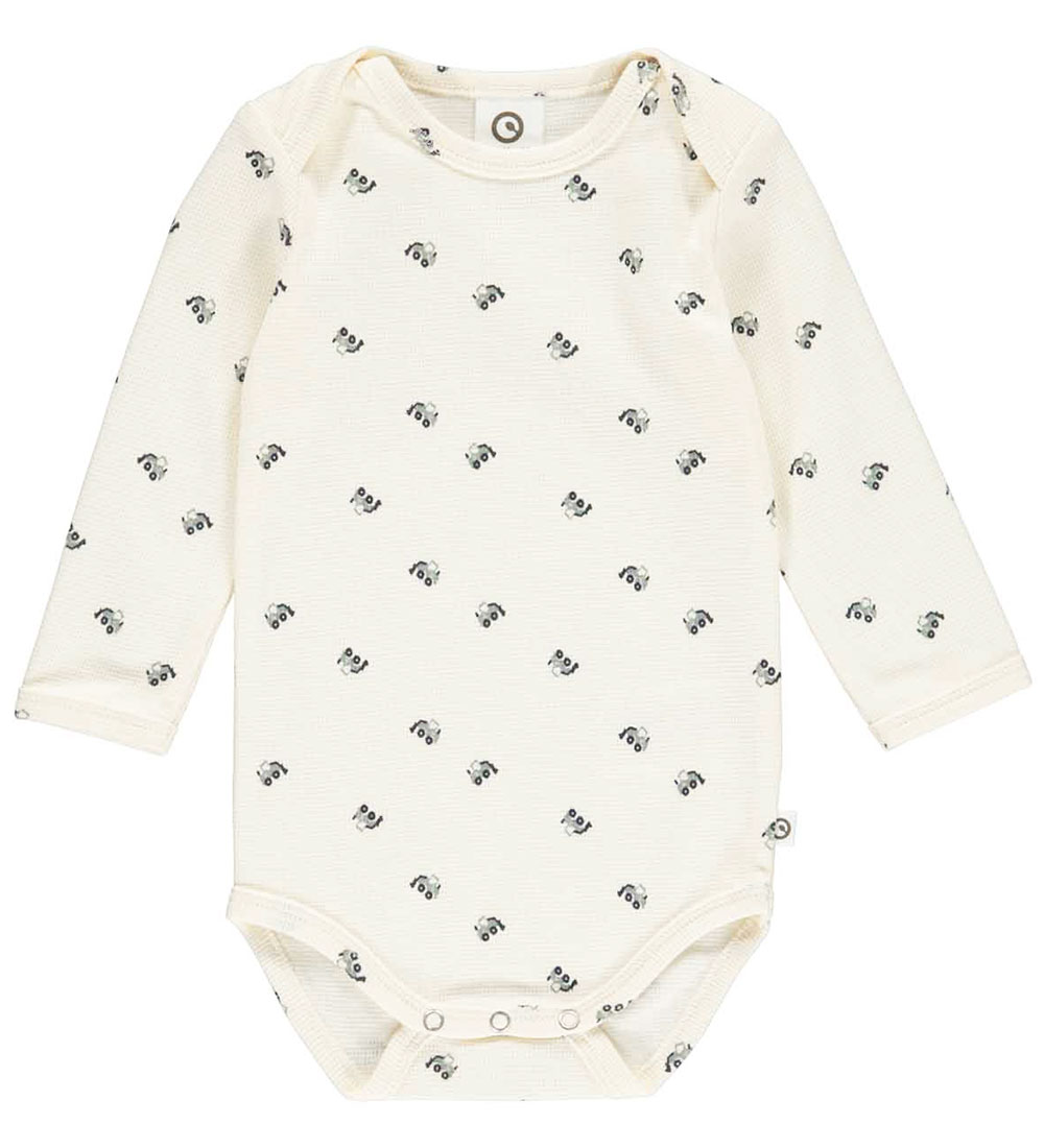 Body cu mânecă lungă și imprimeu mic cu tractoare