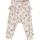 Pantaloni crem cu imprimeu floral Crocus