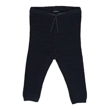 Pantaloni tricotați albastru închis