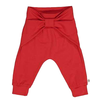 Pantaloni cu fundiță, roșu intens