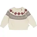 Pulover tricotat Jaquard, crem