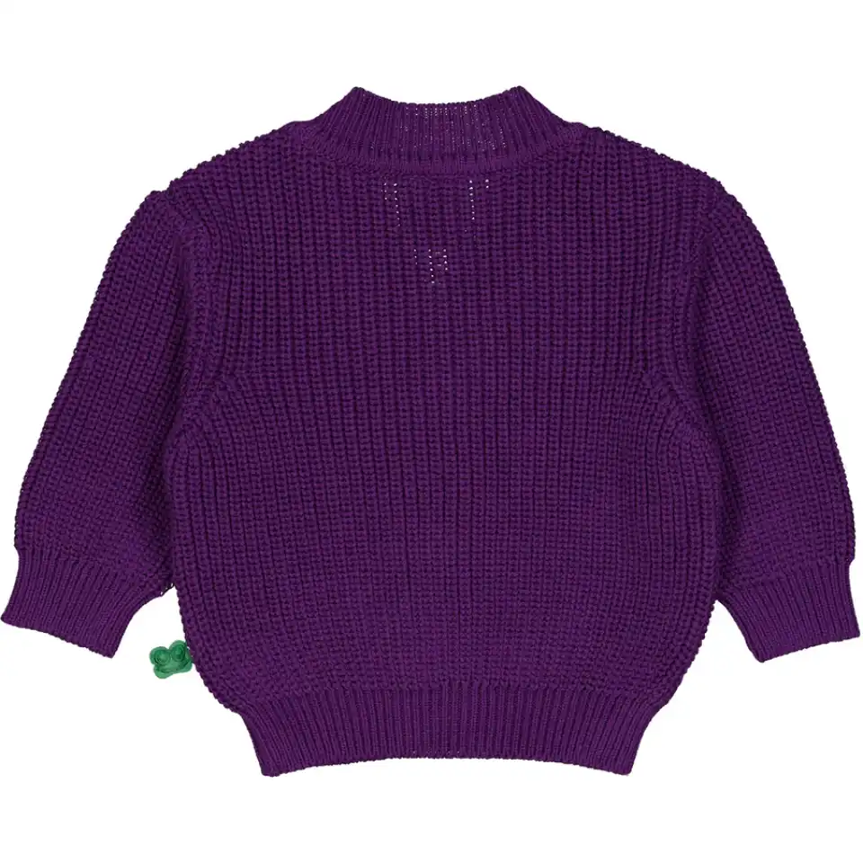 Cardigan tricotat mov intens