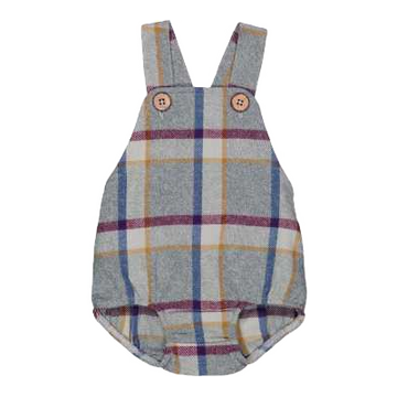 Salopetă Check Twill, indigo