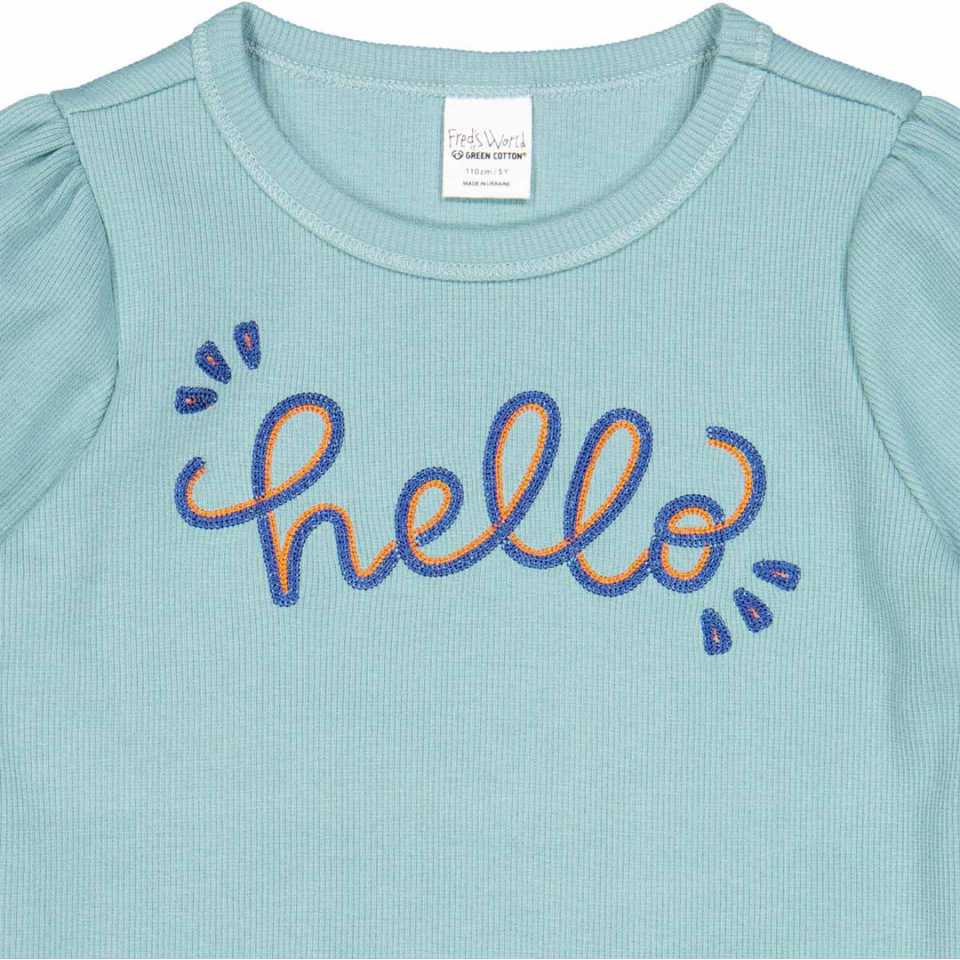 Tricou verde Hello
