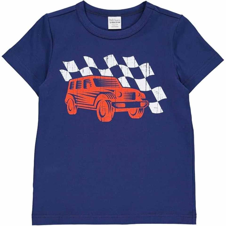 Tricou Race cu mânecă scurtă, albastru intens