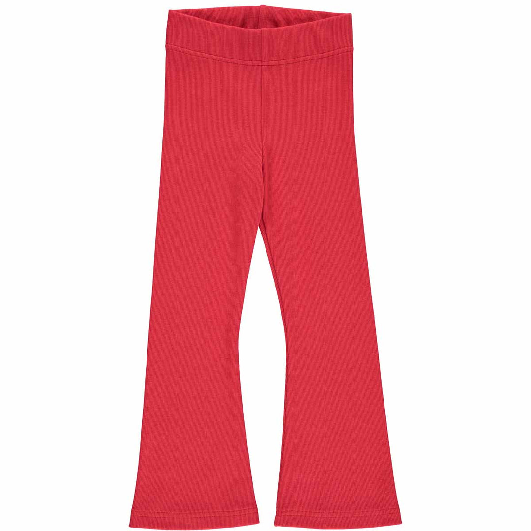 Pantaloni Alfa Rib Evazați – roșu lollipop