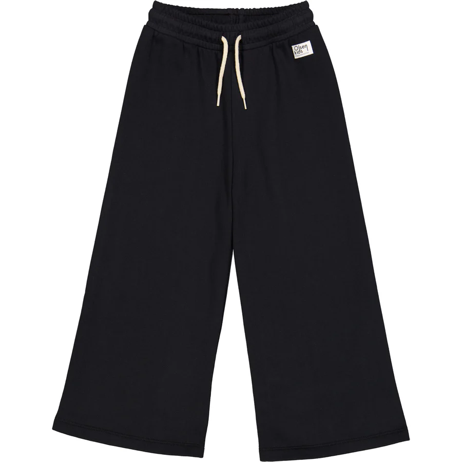 Pantaloni evazați din bumbac sweat pentru copii, negri