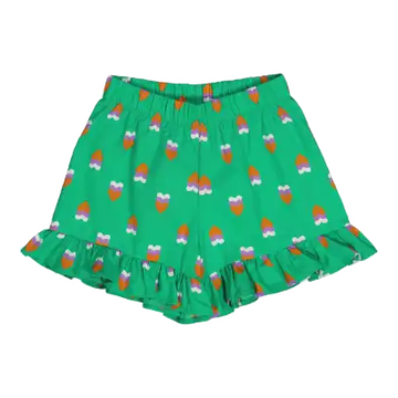 Pantaloni scurți Heartbeat din poplin cu volane