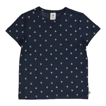 Tricou albastru cu imprimeu nautic