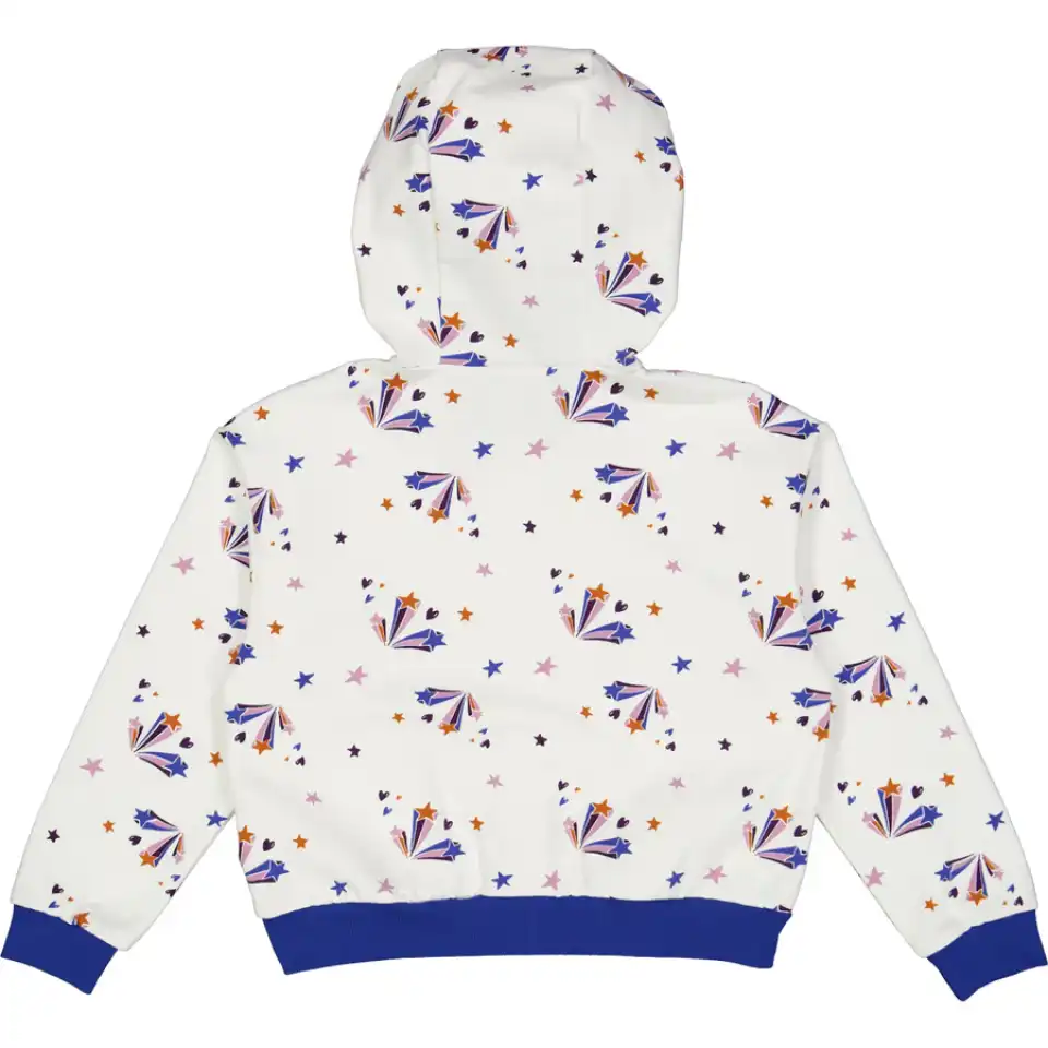 Hanorac Tangle cu fermoar, crem