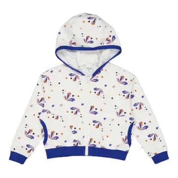 Hanorac Tangle cu fermoar, crem