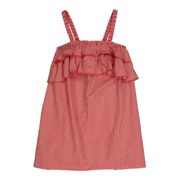 Rochie fără mâneci din poplin răcoros, cu dungi