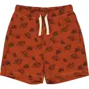 Pantaloni scurți maro cu imprimeu țestoase