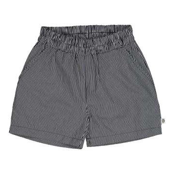 Pantaloni scurți din poplin cu buzunare și dungi