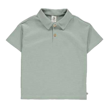 Tricou Waffle cu guler, verde