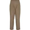 Pantaloni maro din poplin, cu buzunare