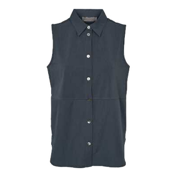 Cămașă fără mâneci din poplin, bleumarin
