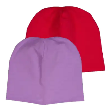 Set 2 căciuli tip beanie Alfa, mov și roșu