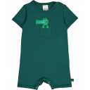 Salopetă scurtă verde cu imprimeu crocodil