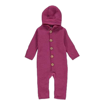 Salopetă roz electric din lână fleece