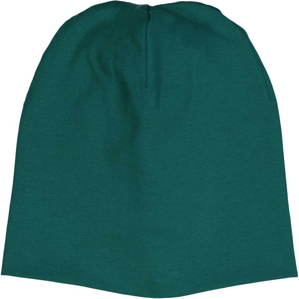 Set 2 căciulițe beanie pentru bebeluși din bumbac organic, verde și albastru