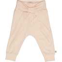 Pantaloni cu fundiță din bumbac organic, roz deschis