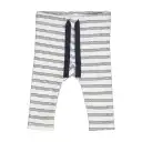 Pantaloni cu dungi bleumarin pentru bebeluși din bumbac organic