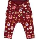Pantaloni comozi pentru bebeluși cu imprimeu floricele, vișinii