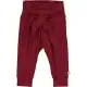 Pantaloni vișinii cu fundiță din bumbac organic