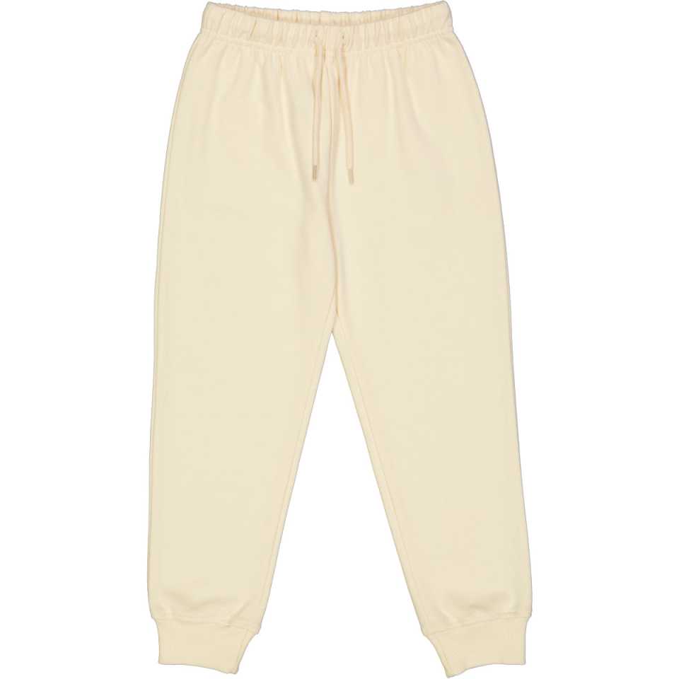 Pantaloni de trening pentru bebeluși din bumbac organic, crem