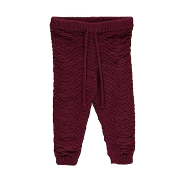 Pantaloni tricotați pentru bebeluși din bumbac organic, fig