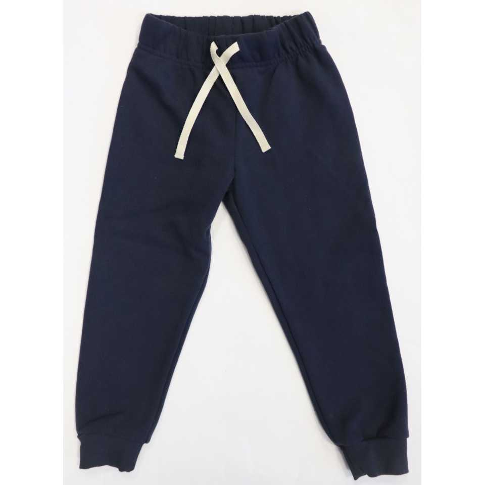 Pantaloni groși tip trening din bumbac, bleumarin