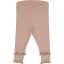 Colanți rib din bumbac organic, roz prăfuit