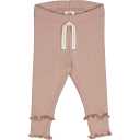 Colanți rib din bumbac organic, roz prăfuit